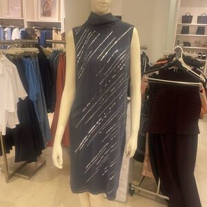 NWT NIC + ZOE Gray Sequin Dress – Sparkling & Elegant, Size 10